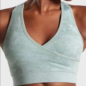Green camo GYMSHARK sports bra. Size Large.